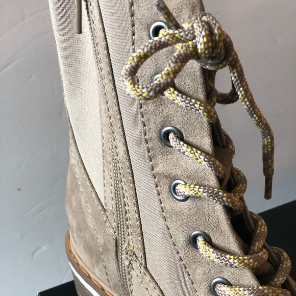 SM New York Beige Combat Boots - Picture 6 of 13